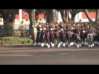Cadets march at the passing out parade