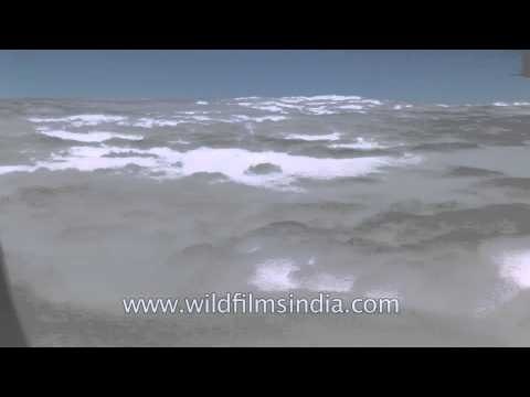 Thick blanket of clouds over the eastern Himalaya, flying into Bhutan