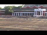 Regiments of cadets stand at the Indian Military Academy parade