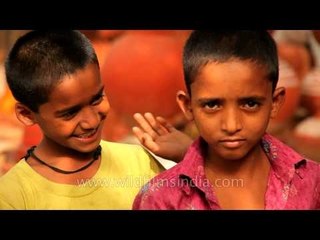 Kids looking at a camera, Sarojini Nagar