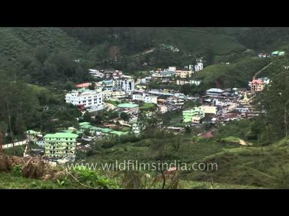 Munnar town in the Nilgiris