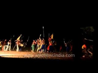 Children performing a battle scene, Pathways School