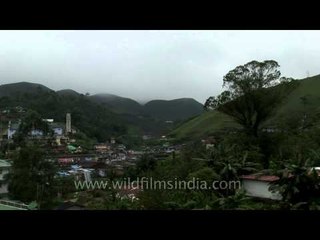 Hill station town of Munnar, Kerala