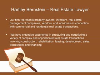 Hartley Bernstein and Real Estate Matters