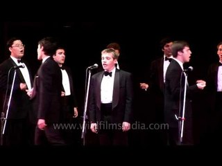 A performance by the Harvard band 'The Krokodiloes' in Delhi