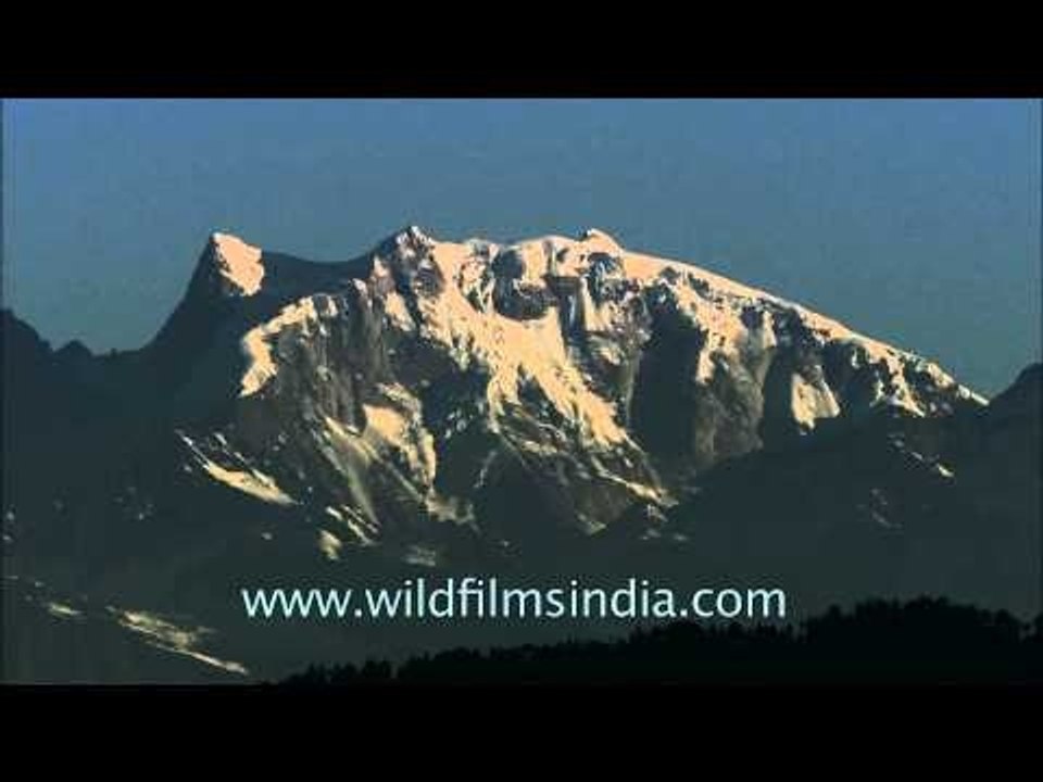 The Himalayas seen from Landour, Uttarakhand, India