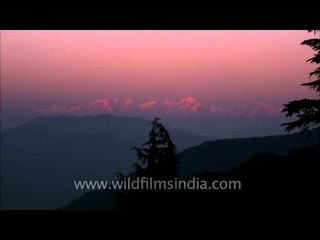 Peaks of Garhwal Himalayas in the evening sun