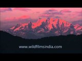 Sunset over the Garhwal Himalaya, with Swargarohini and Bandarpunch peaks