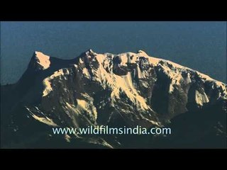 Sawargarohini, Bandarpunch peaks of the Himalayas seen from Landour, North India