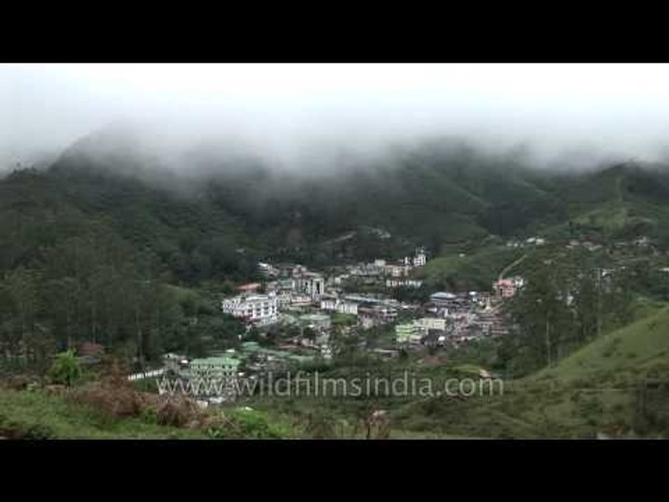 Looking across the Munnar town