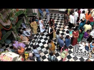 Gathering of worshippers on Janmashtami