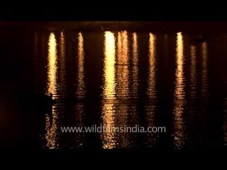 An Evening view of Sangam during Maha Kumbh Mela held in Prayag