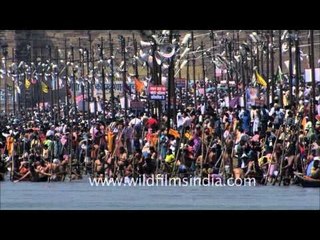 Over 3 crores take dip on Kumbh's most auspicious day