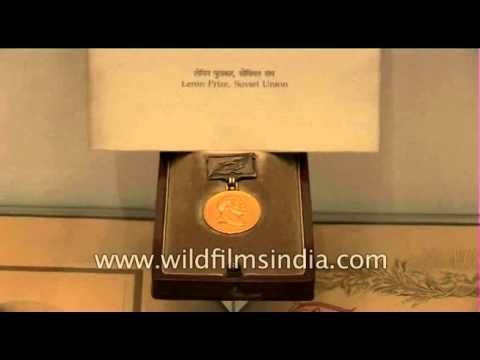Display of Lenin prize, Soviet Union at Indra Gandhi Memorial Museum, New delhi