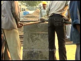 Difficult job, bending thick iron rods