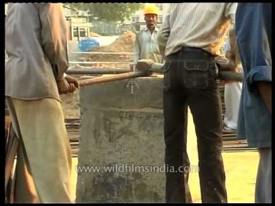 Difficult job, bending thick iron rods