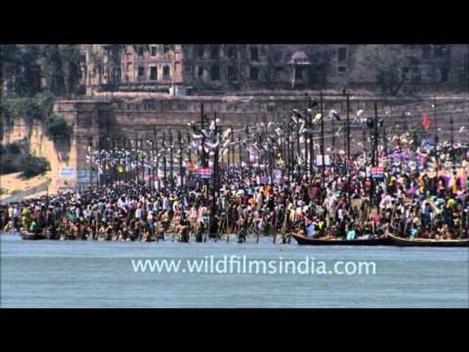 A sea of pilgrims converged at Sangam for a hol...