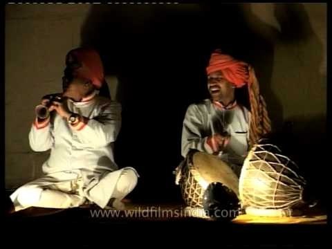 Rajasthani men playing traditional folk music