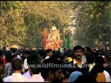 Muslims performing ritual ceremonies on Muharram