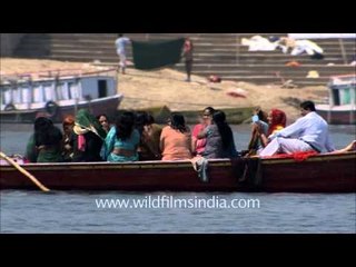 Boat ride along the river Ganga in Varanasi