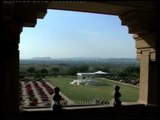 Back garden of the Umaid Bhawan Palace in Jodhpur, India