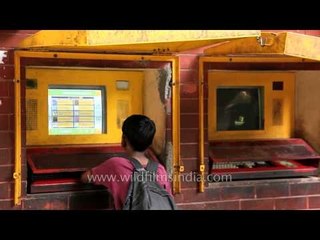 Computer learning through a glass-covered hole in the wall