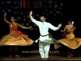 Dance troupe performing Indian classical Kathak