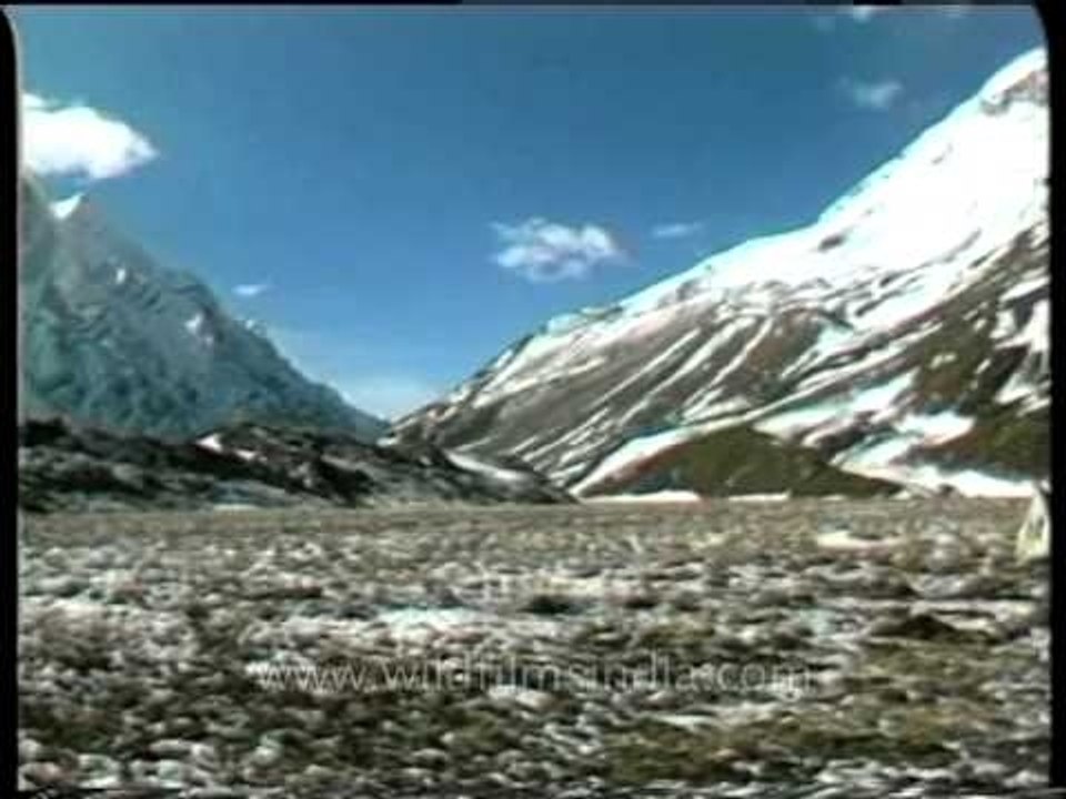 Tapovan base camp in the himalayas