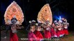 Koodithullal dancers performing at Padayani Festival