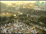 Muslim men pray in the courtyard at Jama Masjid.