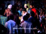 Ritualistic folk dance by Padayani performers in Kerala