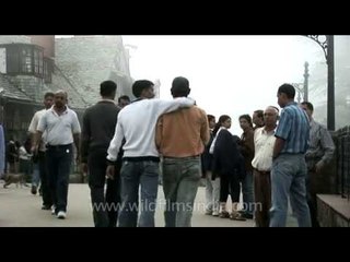 Crowd at the Mall Road in Shimla