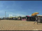 Various stalls at the Puri Beach in Puri, Orissa, East India