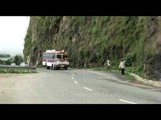 Passing through the beautiful hills of Shimla, Himachal Pradesh
