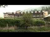 A hotel building in Manali, Himachal Pradesh in North India.