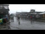 A football match in the rain, Cherrapunji