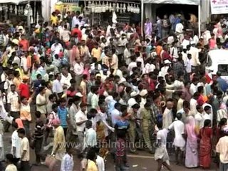 Sea of humanity at the Ratha yatra Festival in Puri, Odisha