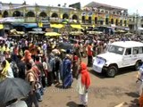 Unconscious devotee taken to an ambulance at the Jagannath Rath Yatra, Puri