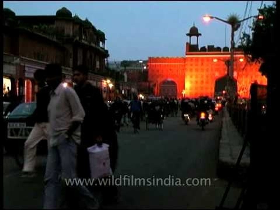 Jaipur city at night.