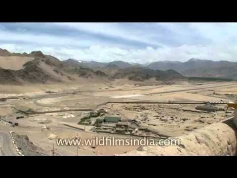 Panaromic view of the barren lands of Leh, Ladakh