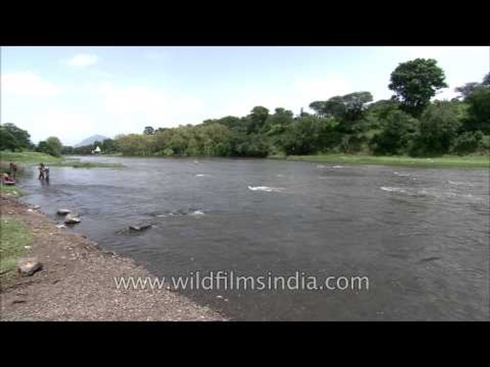 Ganesh ghat on the bank of Krishna river