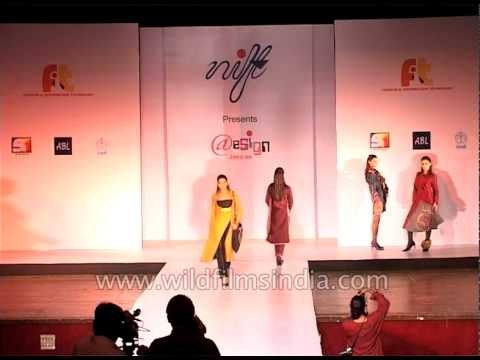 Models displaying different types of attire at fashion show in Delhi
