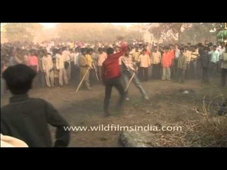 Muslim devotees performing rituals of Muharram