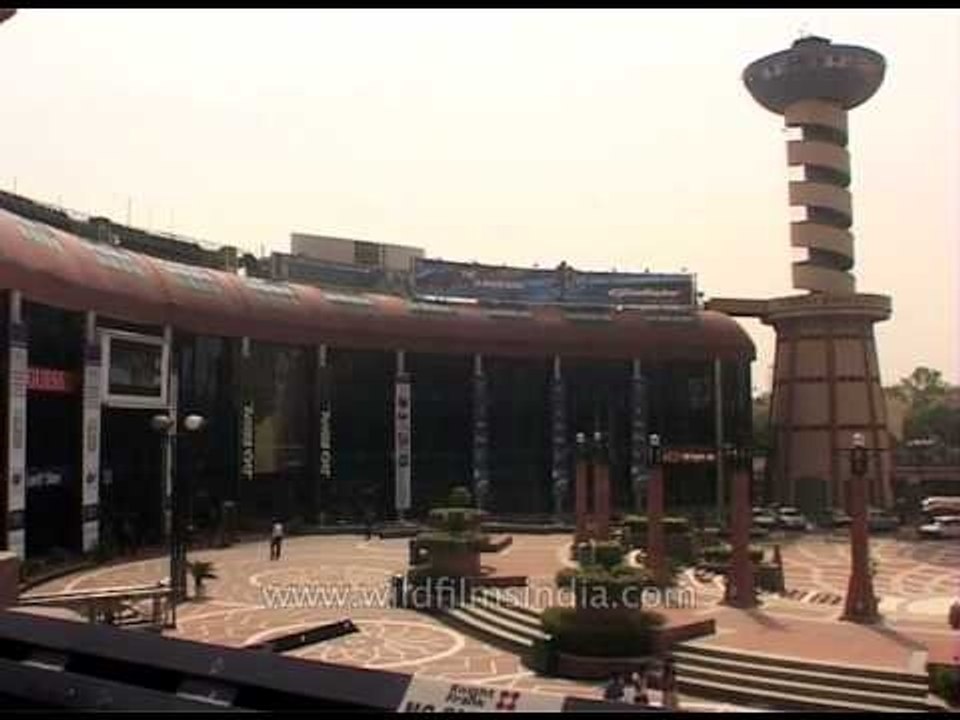 Establishing shots of Ansal Plaza, Delhi