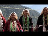 Women with traditional attire at Kangdali festival at Pithoragarh