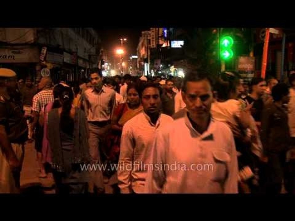 Devotees staying awake all night in Varanasi on Maha Shivratri Festival