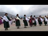 Ladakhi women folk dancers performing at the Singge Khababs festival in Leh