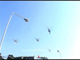 Helicopters circle Delhi skies!