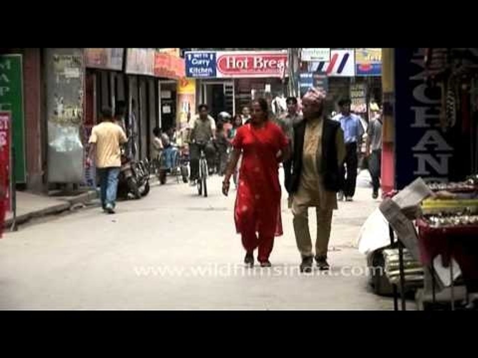 Nepali couple - newari man wears Nepali topi!