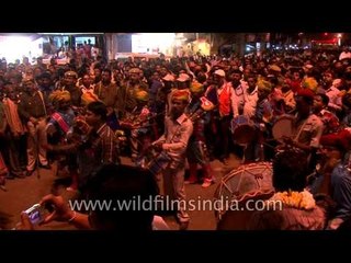 Wedding bands at the Maha Shivratri procession in Varanasi